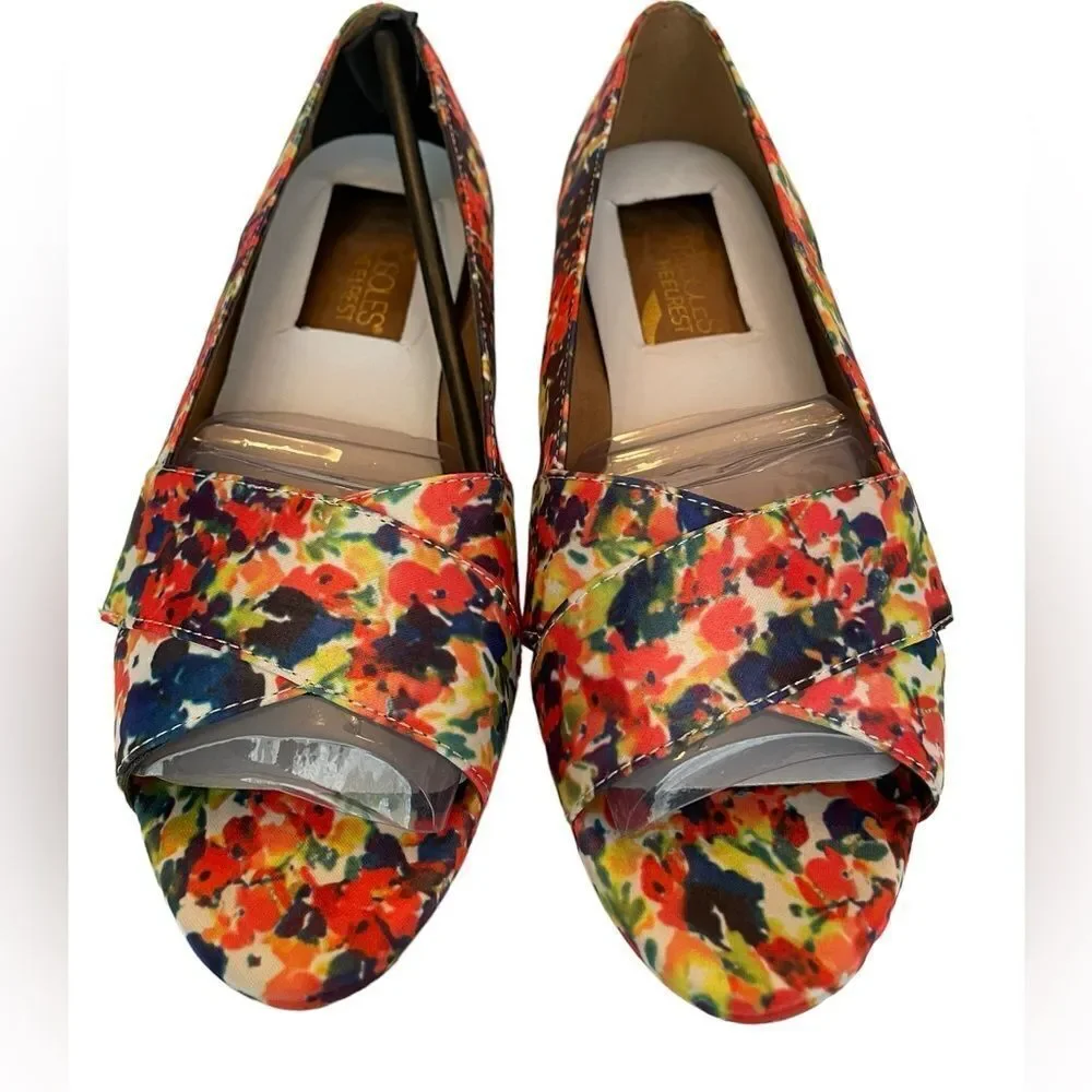 AEROSOLES SHIPMATES FLORAL WEDGE, sz 7.5‎